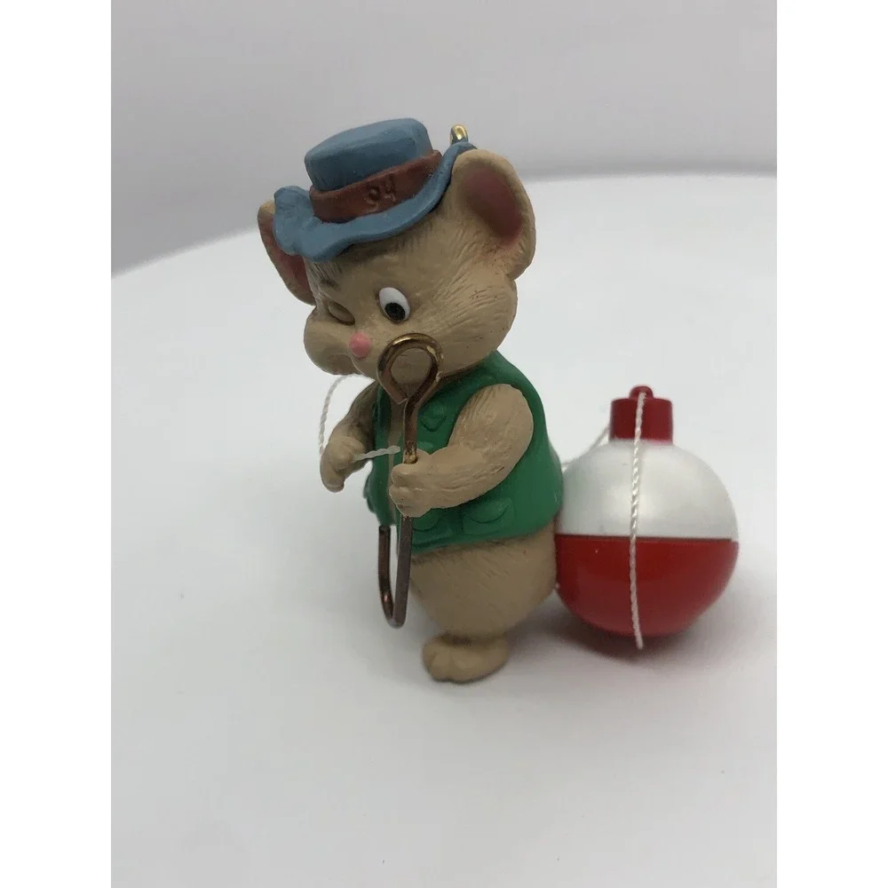Hallmark Keepsake 1994 Christmas Ornament Merry Fishmas Fishing Mouse Ornament‎